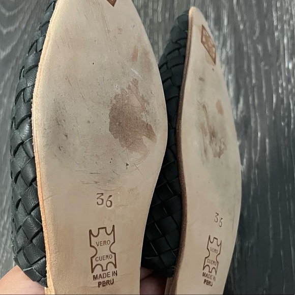 L Huma Blanco Braided Mule Flats Black - Picture 3 of 3